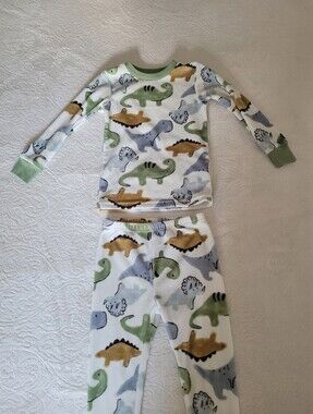 Carters 2T Unisex Dinosaur 2 PC Pants And Sweatshirt EUC Multi Colored Cute Warm